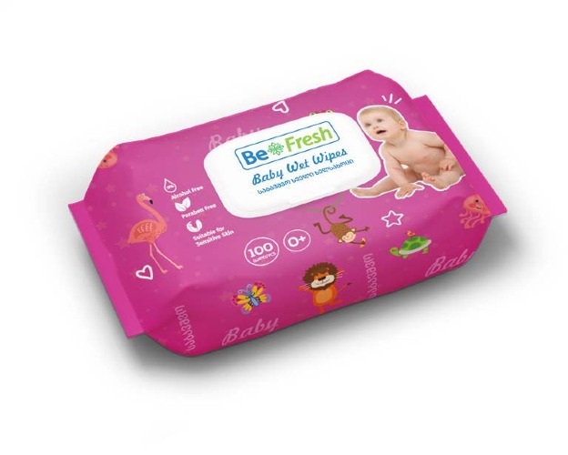 Baby Wet Wipes Pink 100pc