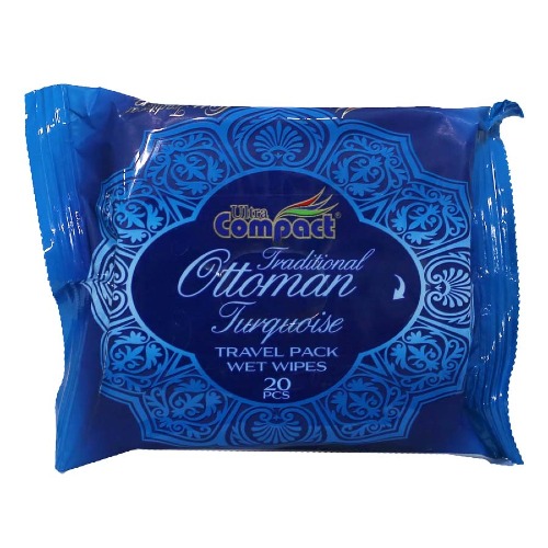 Ottoman Wet Wipes Turquoise Travel Pack 20pcs