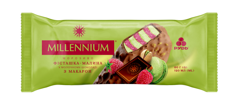 Millennium Pistachio Raspberry 80g