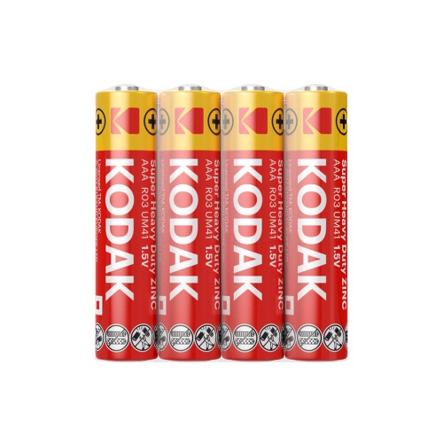 Kodak ZINC სუპერ გამძლე AA ზომის ელემენტი - 4 ცალი (SHRINK)