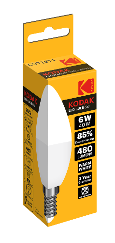Kodak ნათურა C37 W6 ცივი ნათება